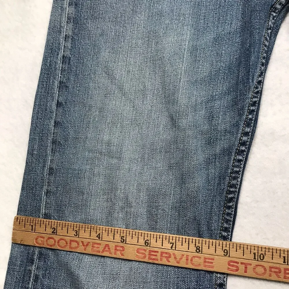 LEVIS 527 Boot Cut Jean Men 36x32 Faded Whisker Wash Skater Cowboy Western